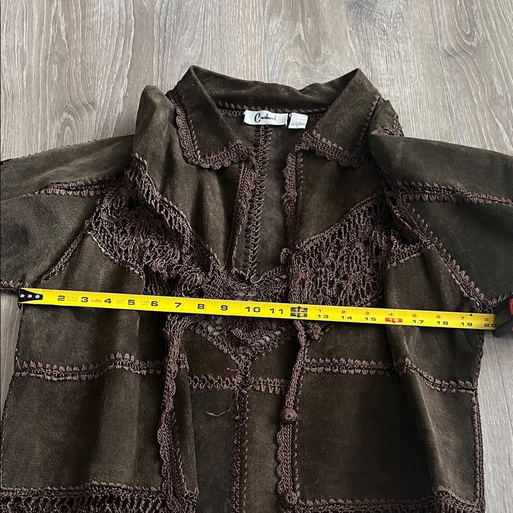 Vintage Suede Corducci Crochet Jacket - Picture 6 of 6